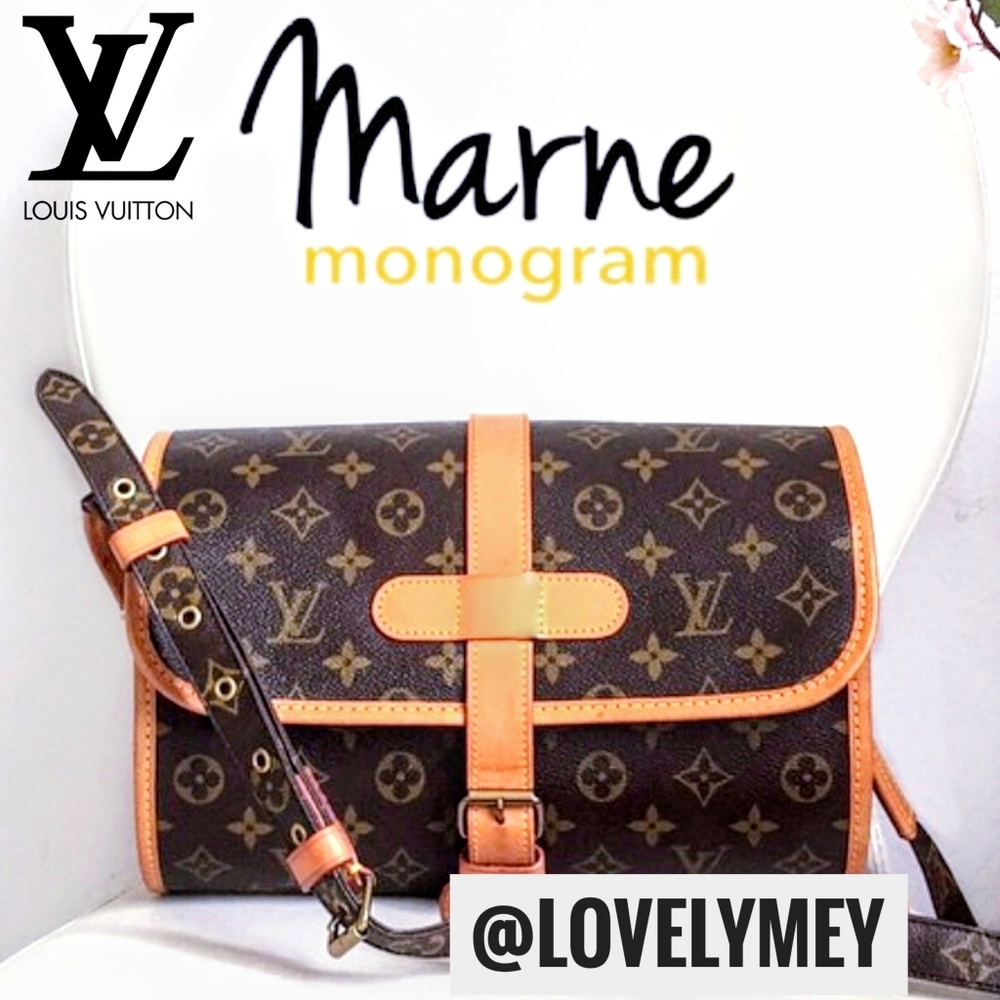 Louis Vuitton LV Monogram Crossbody Canvas Bag Purse